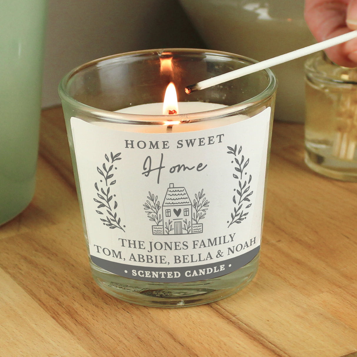 Personalised HOME Scented Jar Candle - Candles at Gift Moments