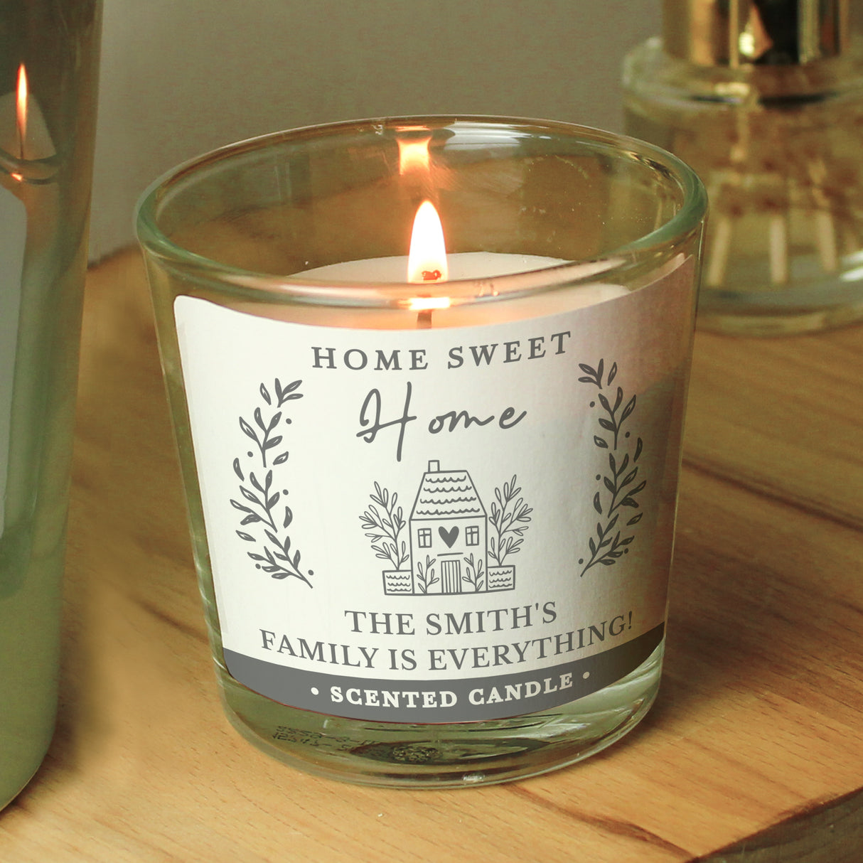 Personalised HOME Scented Jar Candle - Candles at Gift Moments