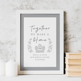 Personalised HOME White A4 Framed Print Default Title - Framed Prints at Gift Moments