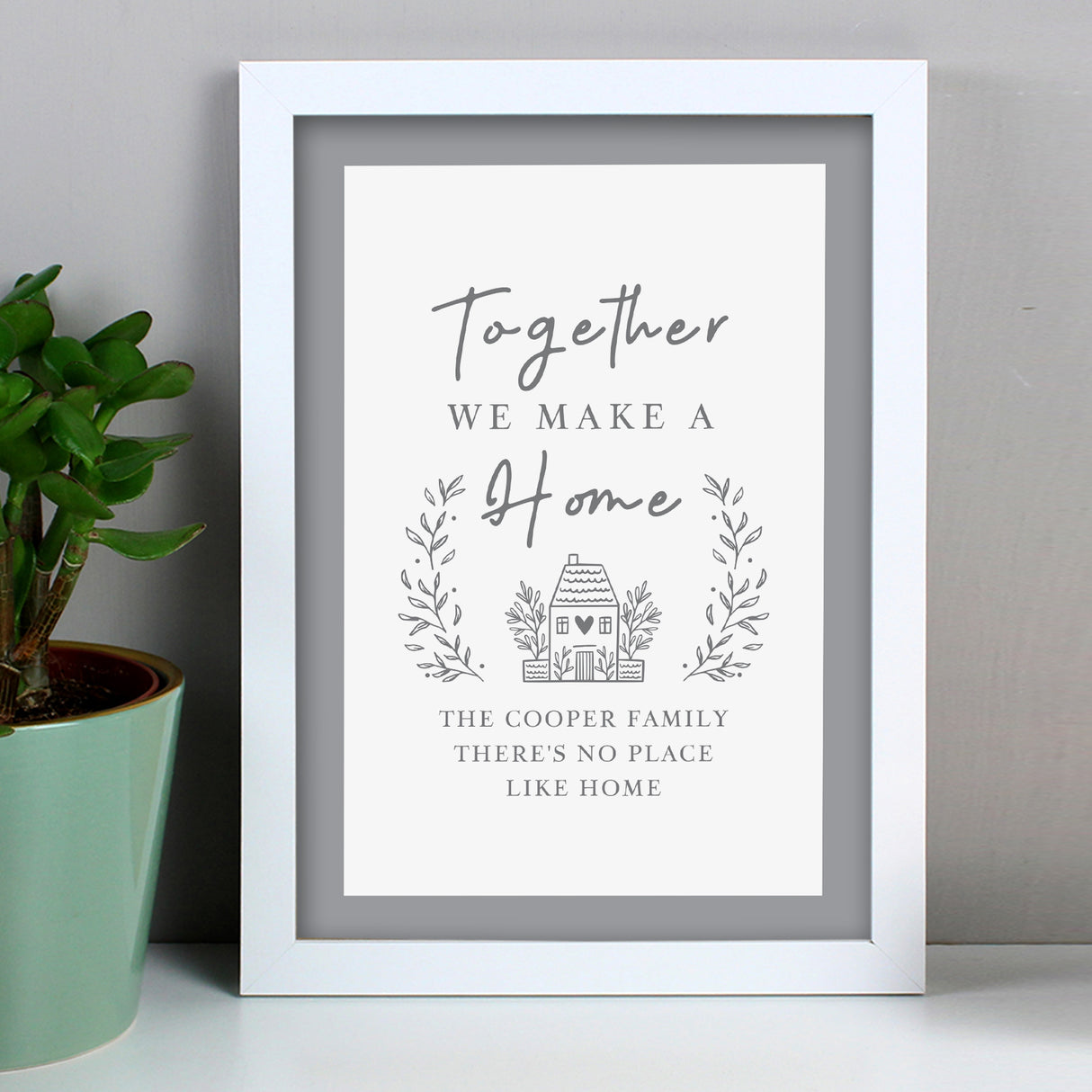 Personalised HOME White A4 Framed Print - Framed Prints at Gift Moments