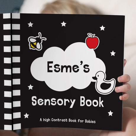 Personalised High Contrast Sensory Baby Book - Books at Gift Moments