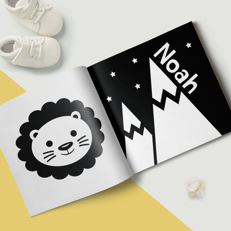 Personalised High Contrast Sensory Baby Book - Books at Gift Moments