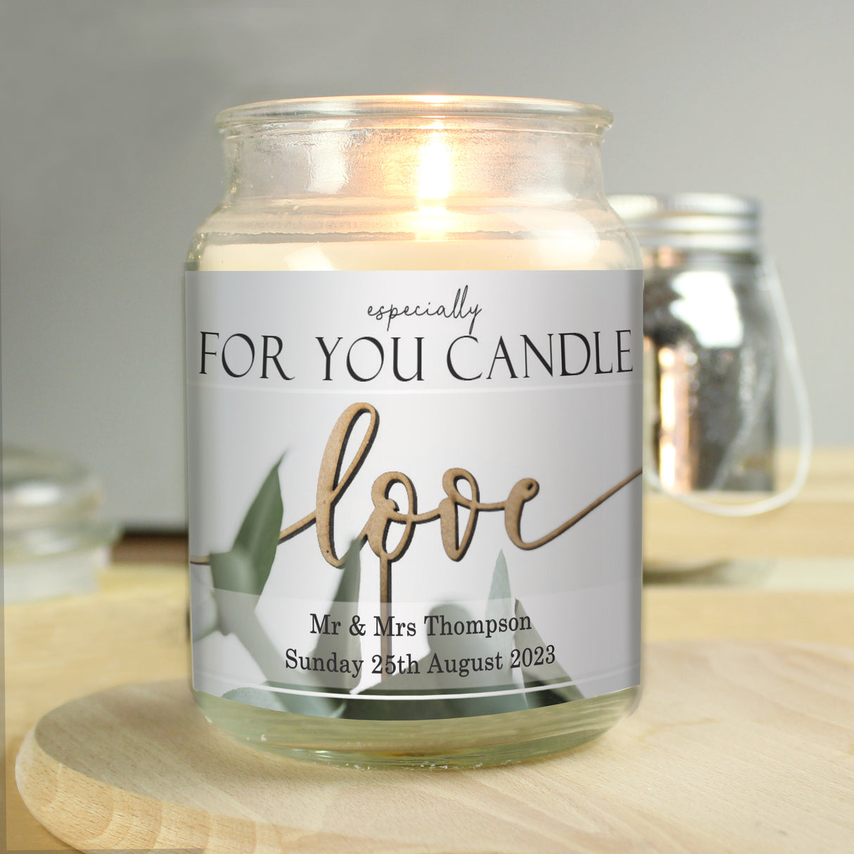 Personalised Love Large Scented Jar Candle Default Title - Candles at Gift Moments