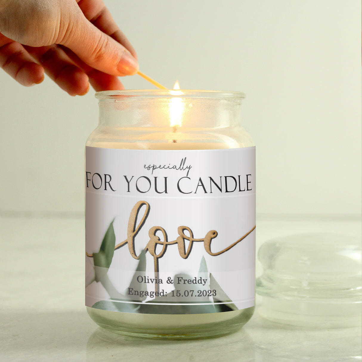 Personalised Love Large Scented Jar Candle - Candles at Gift Moments