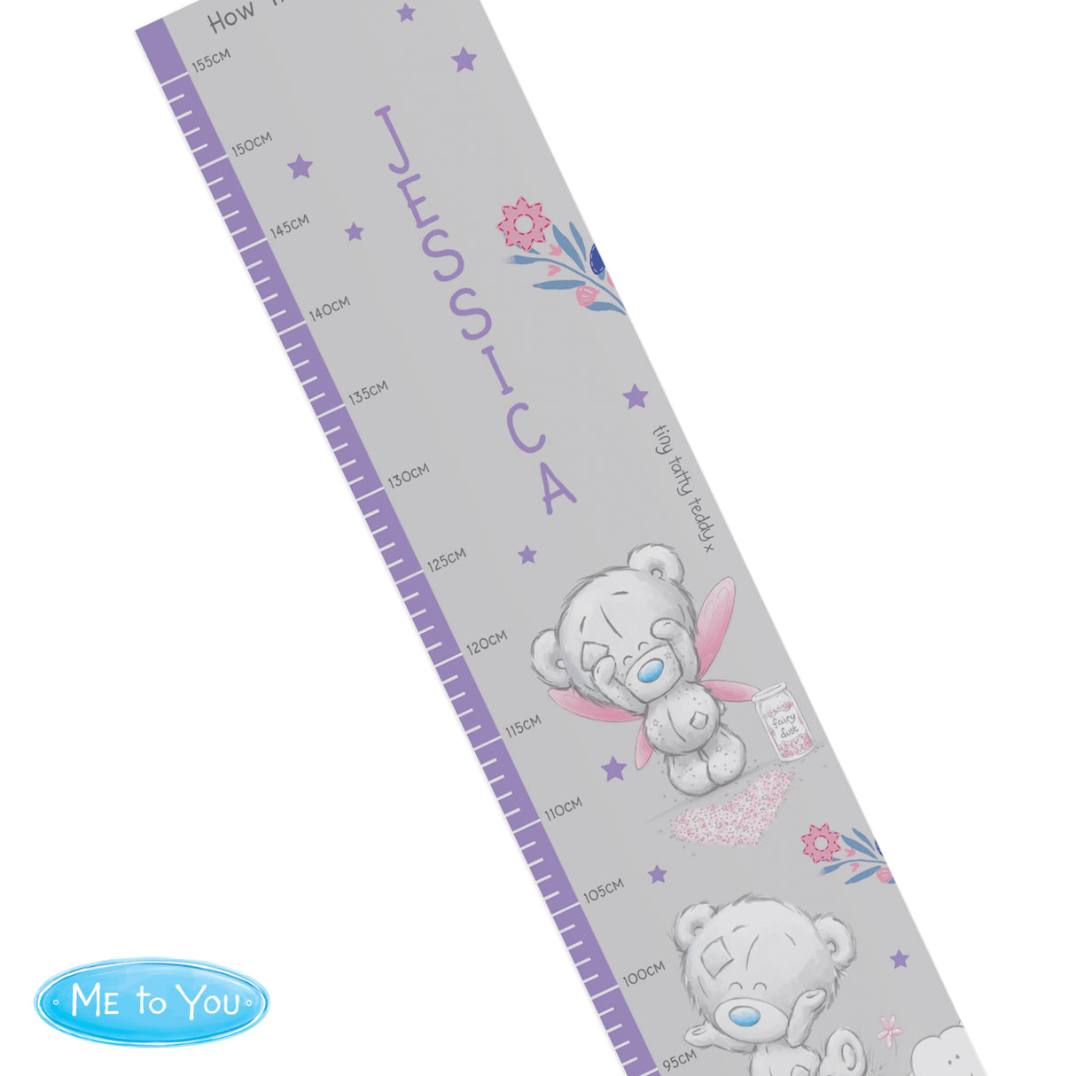 Personalised Tiny Tatty Teddy Unicorn Height Chart - Height Charts at Gift Moments