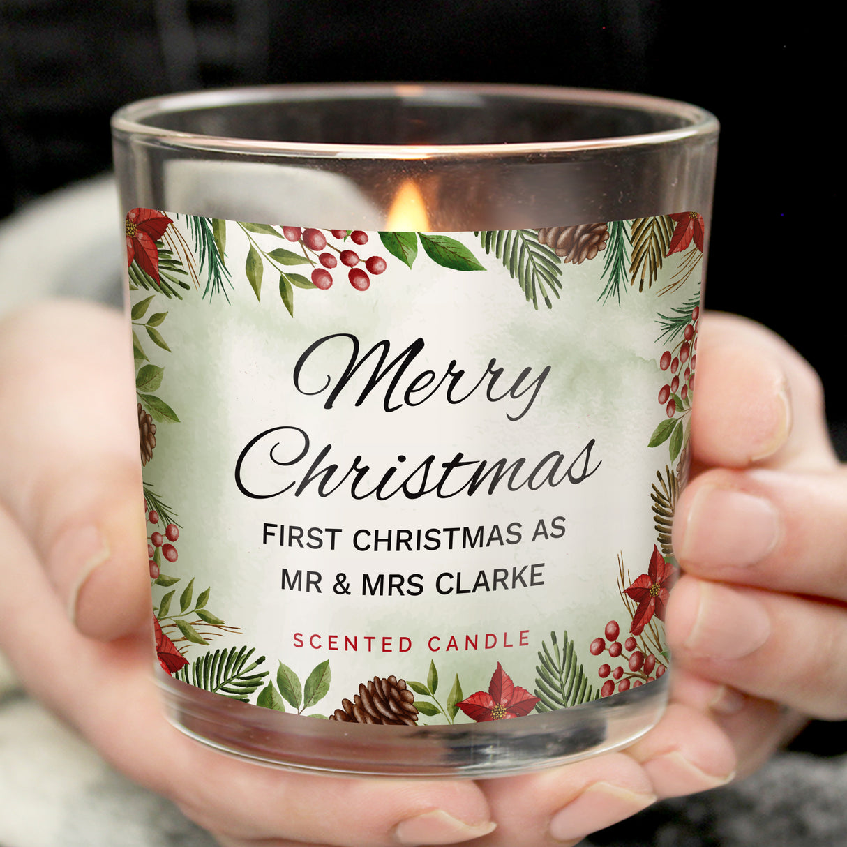 Personalised Christmas Scented Jar Candle - Candles at Gift Moments