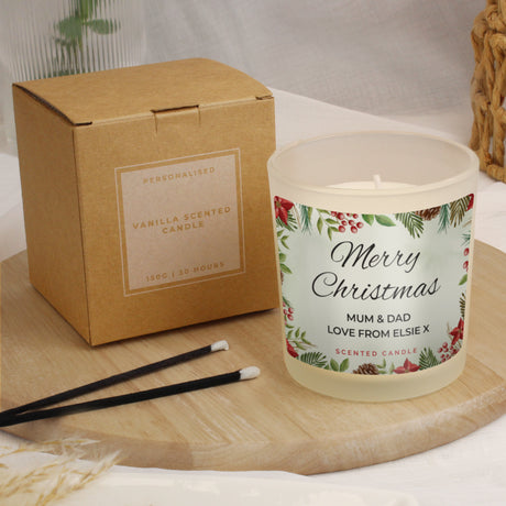 Personalised Christmas Scented Jar Candle - Candles at Gift Moments