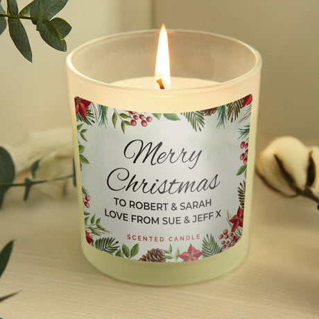 Personalised Christmas Scented Jar Candle - Candles at Gift Moments