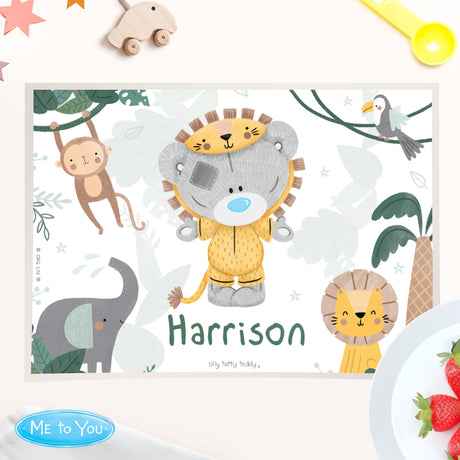 Personalised Tiny Tatty Teddy Jungle Animals Placemat: 2 - Placemats