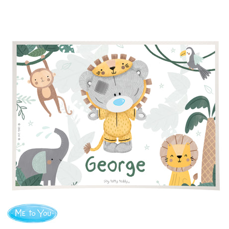 Personalised Tiny Tatty Teddy Jungle Animals Placemat: 4 - Placemats