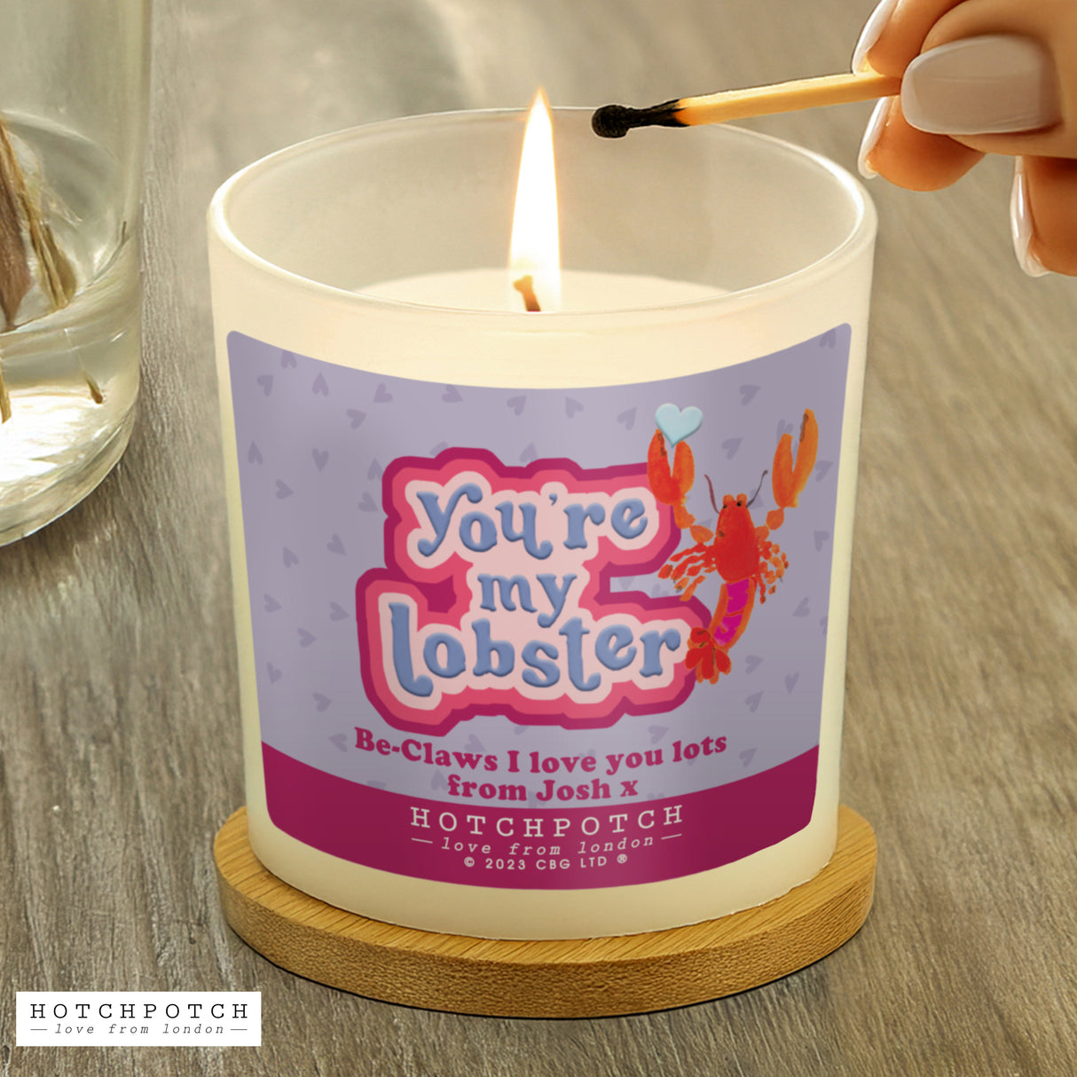 Personalised Hotchpotch You're My Lobster Scented Candle Jar - Candles at Gift Moments