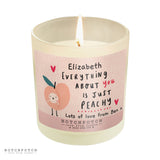 Personalised Peachy Scented Candle Jar: 5 - Candles By Hotchpotch