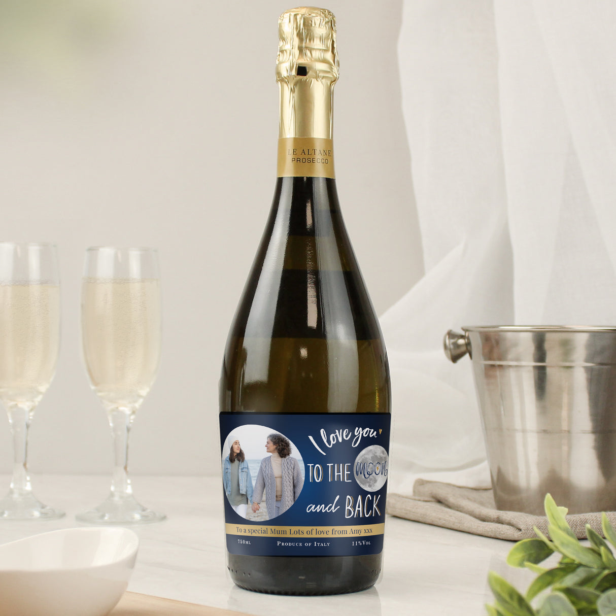 Personalised Moon & Back Photo Upload Prosecco Default Title - Prosecco at Gift Moments