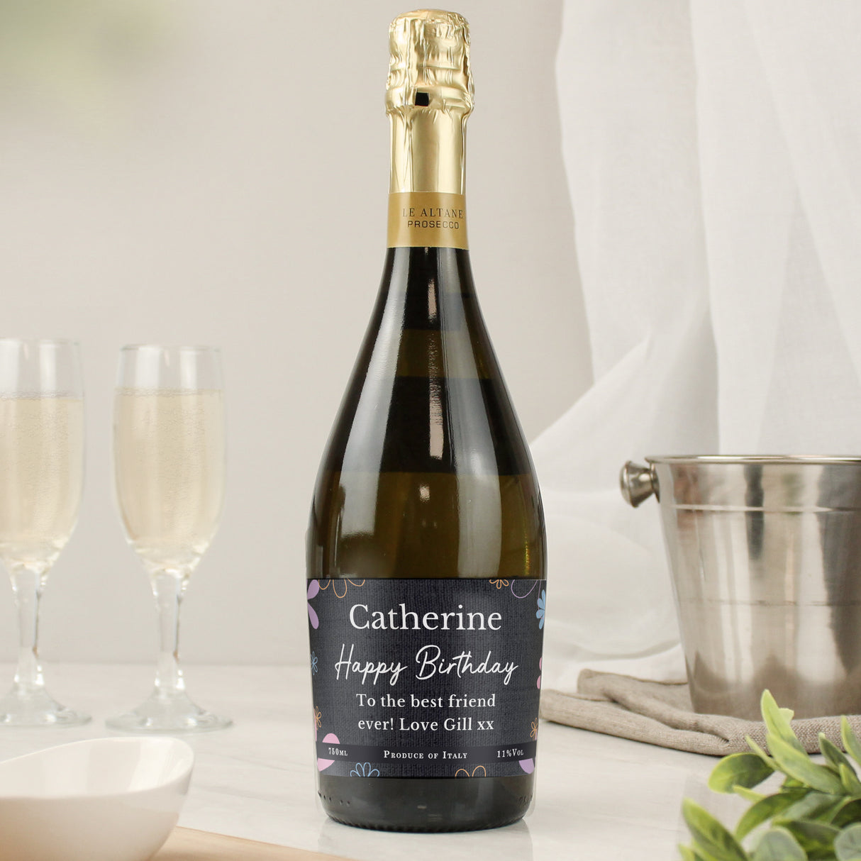 Personalised Daisy Prosecco Default Title - Prosecco at Gift Moments