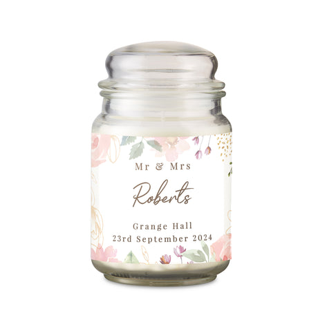 Personalised Wedding Large Candle Jar - Candles at Gift Moments