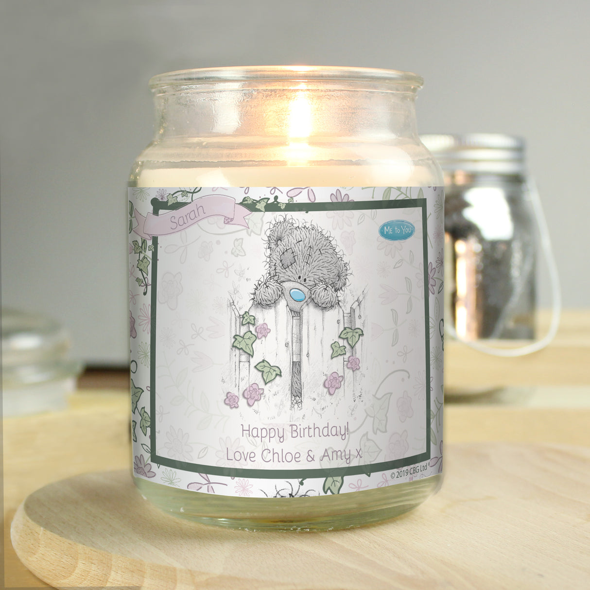 Personalised Tatty Teddy Floral Candle Jar: 4 - Candles