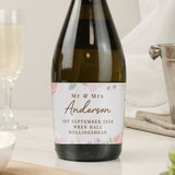 Personalised Floral Watercolour Bottle of Prosecco - Prosecco at Gift Moments