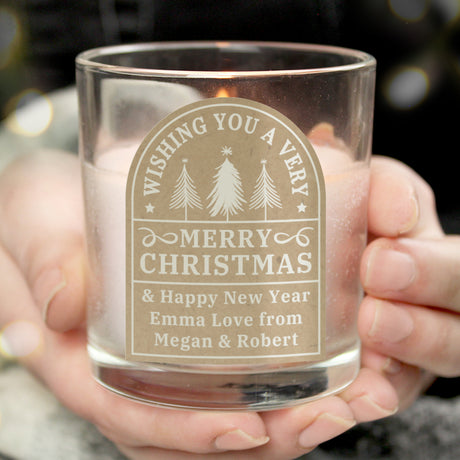 Personalised Christmas Candle Jar - Candle Holders at Gift Moments