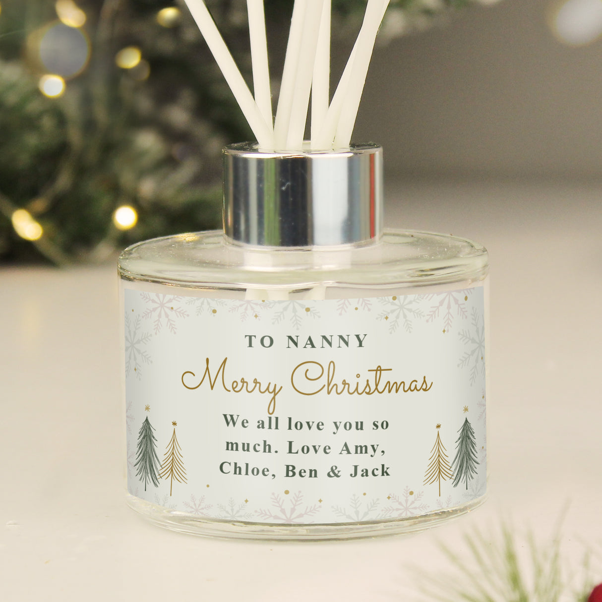 Personalised Christmas Tree Diffuser - Reed Diffusers at Gift Moments