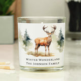 Personalised Watercolour Stag Candle Jar - Candles at Gift Moments