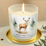 Personalised Watercolour Stag Candle Jar - Candles at Gift Moments