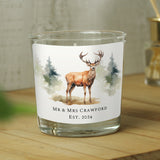 Personalised Watercolour Stag Candle Jar - Candles at Gift Moments