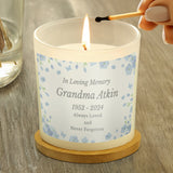 Personalised Memorial Forget Me Not Candle Jar - Candles at Gift Moments