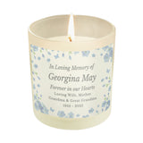 Personalised Memorial Forget Me Not Candle Jar - Candles at Gift Moments