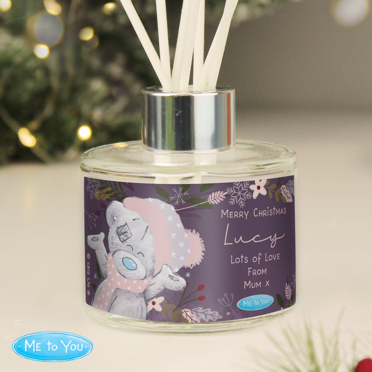 Personalised Me to You Cosy Winter Diffuser - Reed Diffusers at Gift Moments