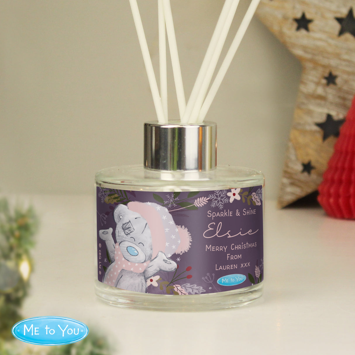 Personalised Me to You Cosy Winter Diffuser - Reed Diffusers at Gift Moments