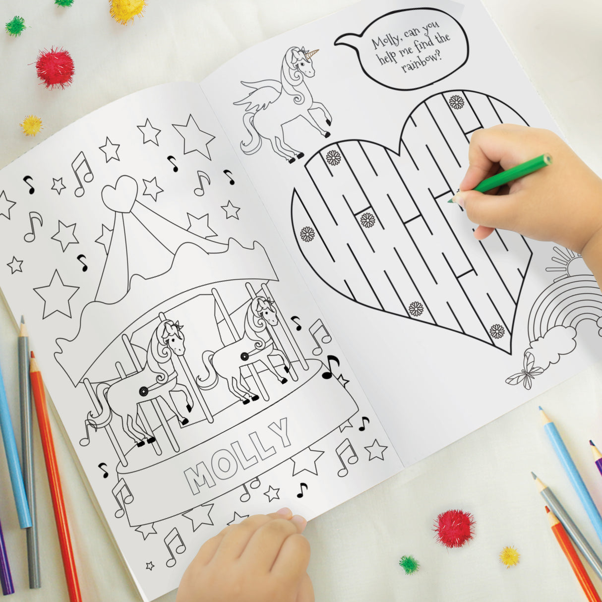 Personalised Princess & Unicorn Colouring Book - Books at Gift Moments