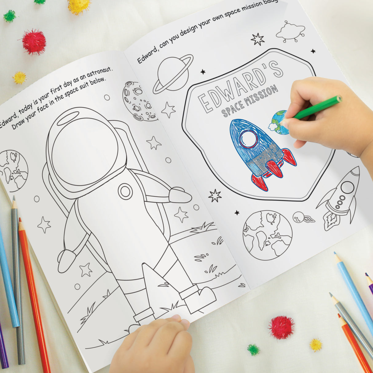 Personalised Space Colouring Book - Books at Gift Moments