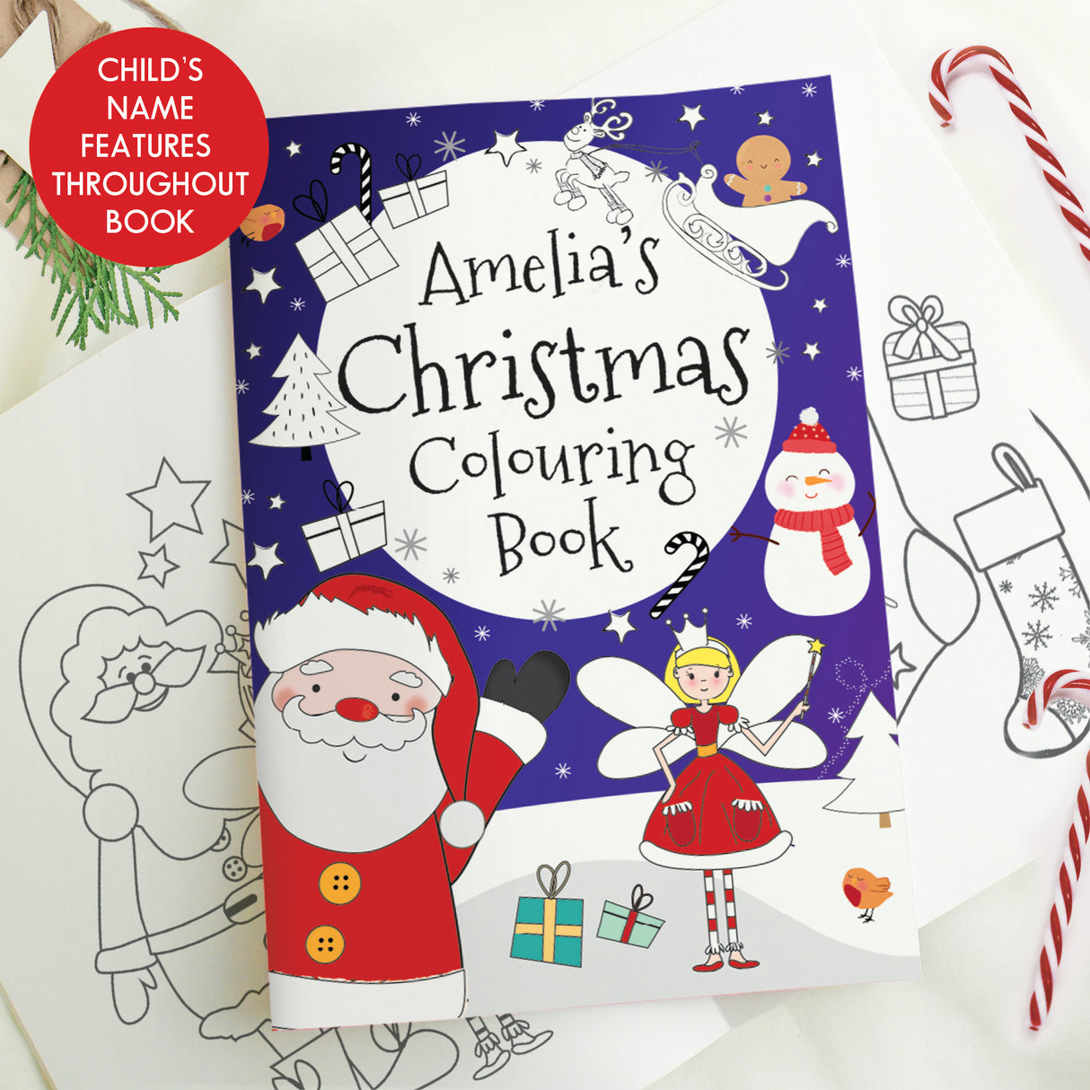 Personalised 'It's Christmas' Fairy Colouring Book - Books at Gift Moments