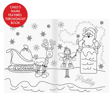 Personalised 'It's Christmas' Fairy Colouring Book - Books at Gift Moments