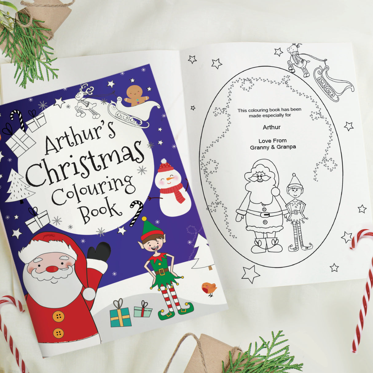 Personalised Its Christmas Elf Colouring Book - Books at Gift Moments