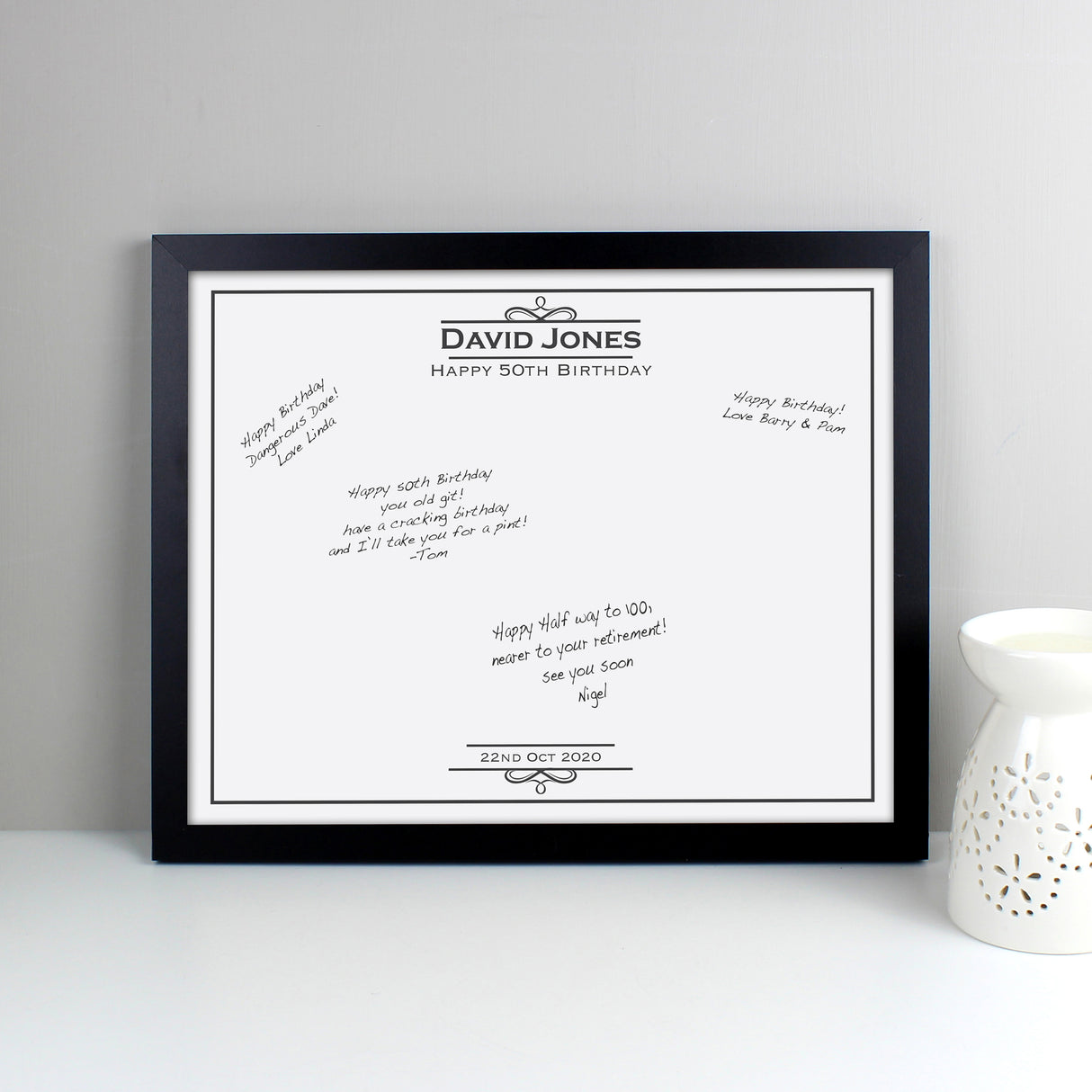 Personalised Occasion Black Signing Framed Print - Framed Prints at Gift Moments