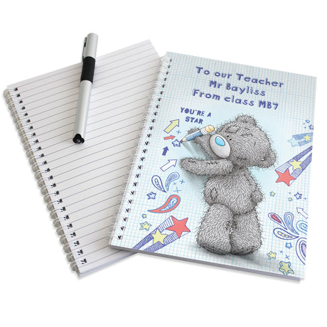 Personalised Me to You Teacher A5 Notebook - Notebooks at Gift Moments