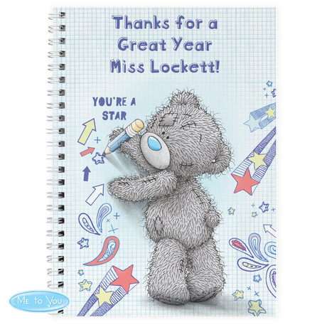 Personalised Me to You Teacher A5 Notebook - Notebooks at Gift Moments