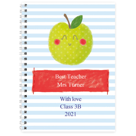 Personalised Apple for the Teacher A5 Notebook - Notebooks at Gift Moments