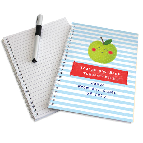 Personalised Apple for the Teacher A5 Notebook - Notebooks at Gift Moments