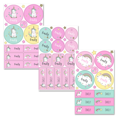 Personalised Baby Unicorn Sticker Set - Stickers at Gift Moments