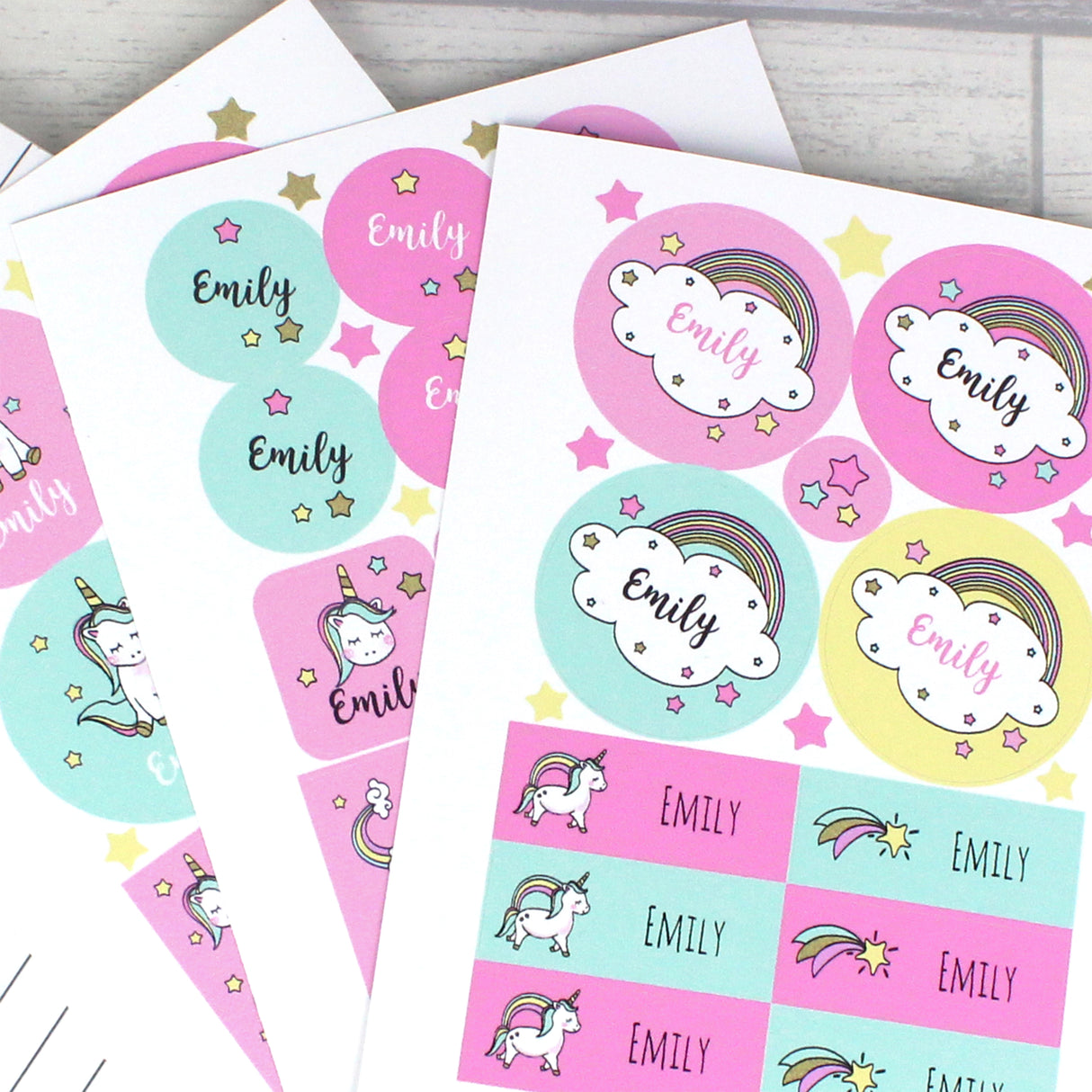 Personalised Baby Unicorn Sticker Set - Stickers at Gift Moments