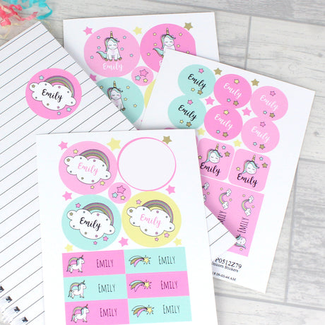 Personalised Baby Unicorn Sticker Set - Stickers at Gift Moments