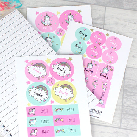 Personalised Baby Unicorn Sticker Set - Stickers at Gift Moments