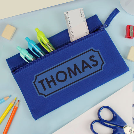 Personalised Blue Pencil Case - Pencil Cases & Sets at Gift Moments