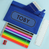 Personalised Blue Pencil Case Set: 2 - Pencil Cases & Sets By Gift Moments