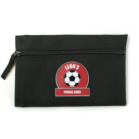 Personalised Red Football Fan Pencil Case - Pencil Cases & Sets at Gift Moments