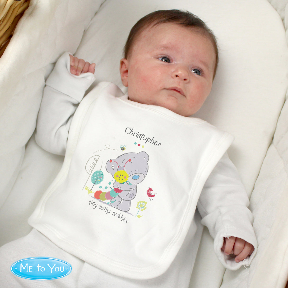 Personalised Tiny Tatty Teddy Bib: 1 - Baby Clothing