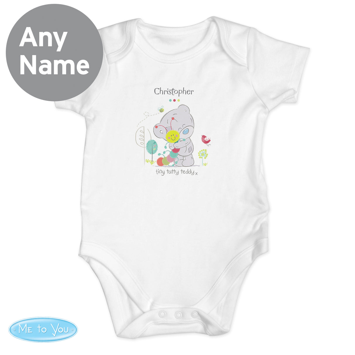 Personalised Tiny Tatty Teddy Baby Vest: 4 - Baby Clothing