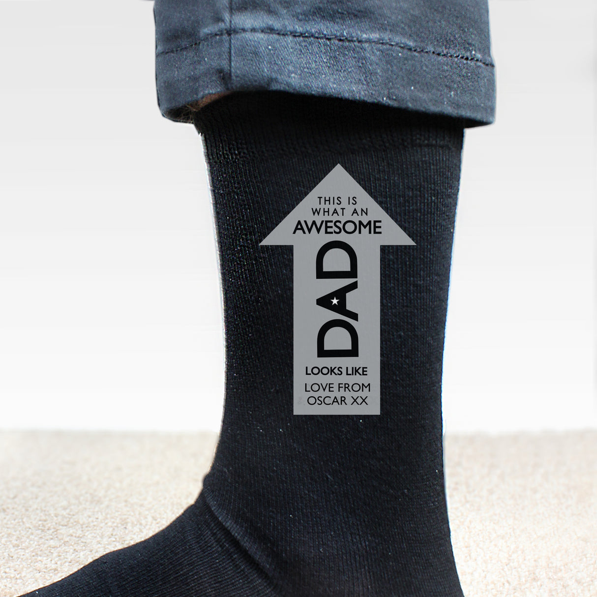 Personalised Awesome Dad Socks for Men: 1 - Clothing By Gift Moments